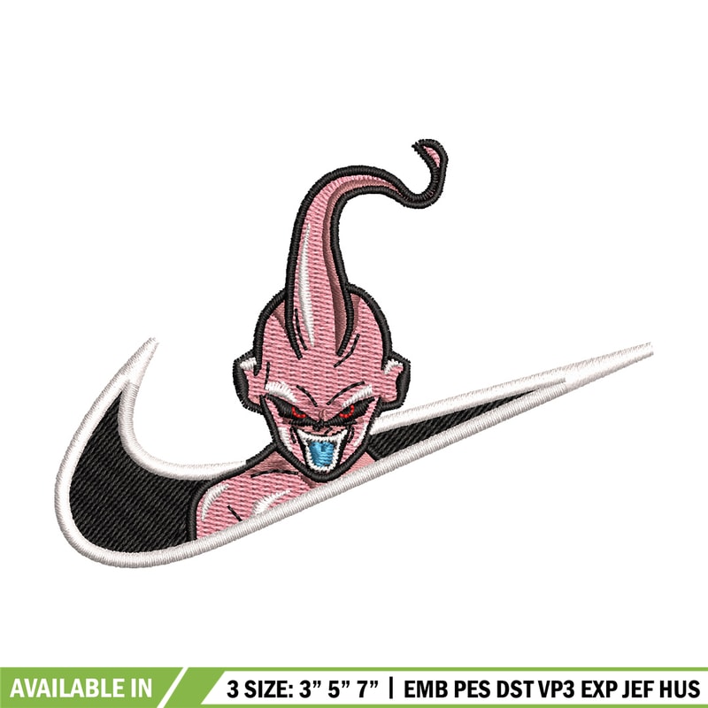 Majin buu embroidery design, Dragonball embroidery, Nike design, Embroidery shirt, Embroidery file, Digital download.jpg