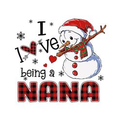 i love being a nana png, grandma snowman christmas png, becoming grandma nana png, christmas logo png, instant download