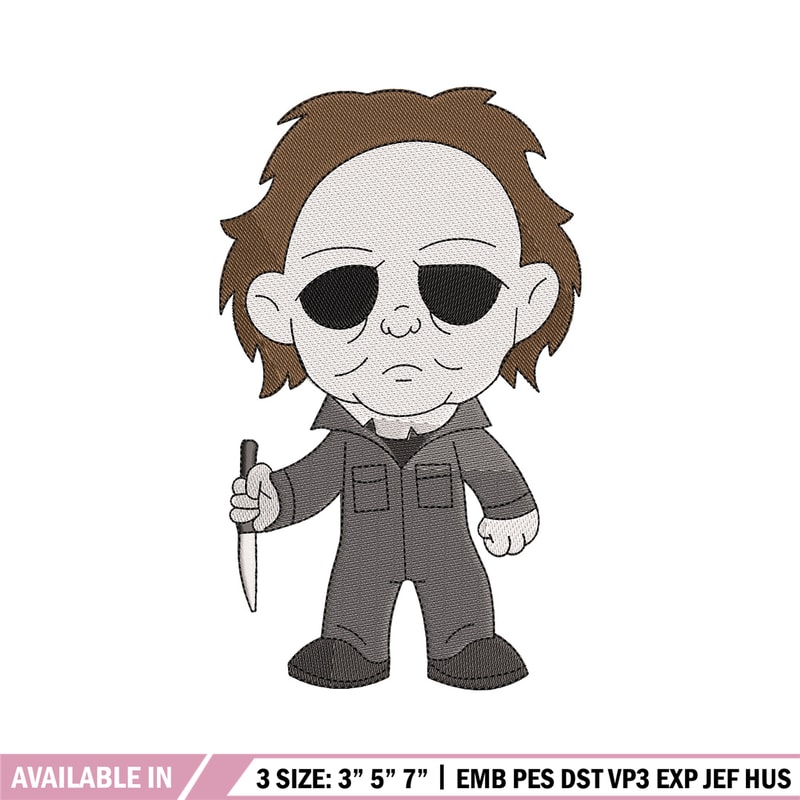 Michael Myers embroidery design, Horror embroidery, Embroidery file,Embroidery shirt, Emb design, Digital download.jpg