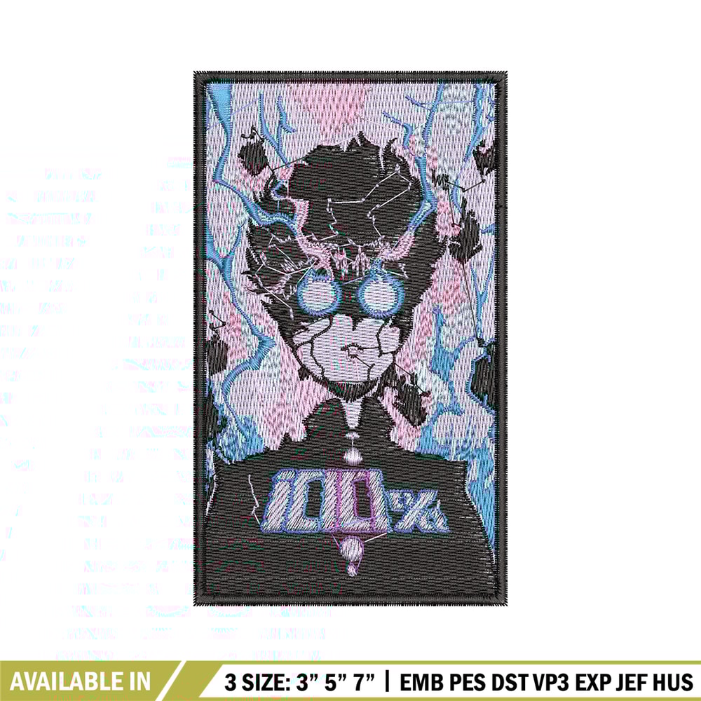 Mob poster embroidery design, Mob psycho embroidery, Anime design, Embroidery shirt, Embroidery file, Digital download.jpg