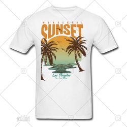Los Angeles Palms Sunset Beach Paradise Men&8217s T-Shirt
