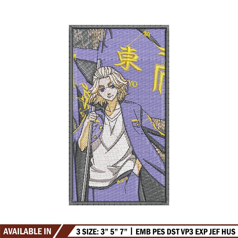 Mikey poster embroidery design, Mikey embroidery, Anime design, Embroidery file, Embroidery shirt, Digital download.jpg