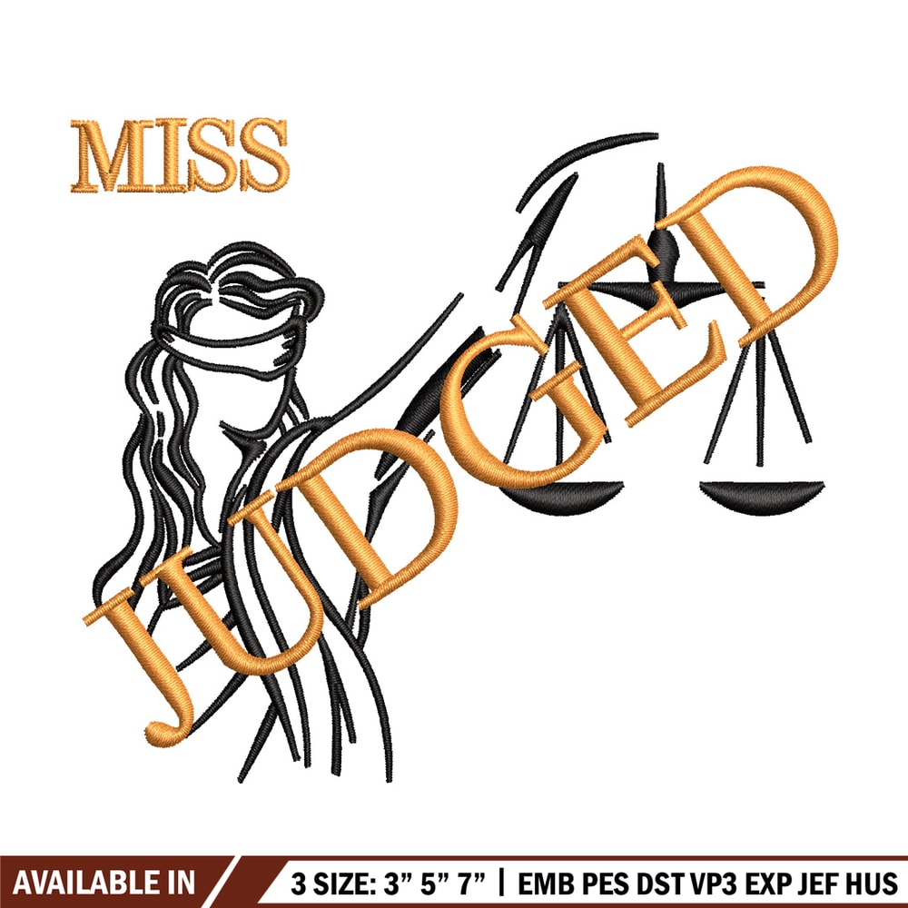 Miss judged embroidery design, Logo embroidery, Embroidery file,Embroidery shirt, Emb design, Digital download.jpg