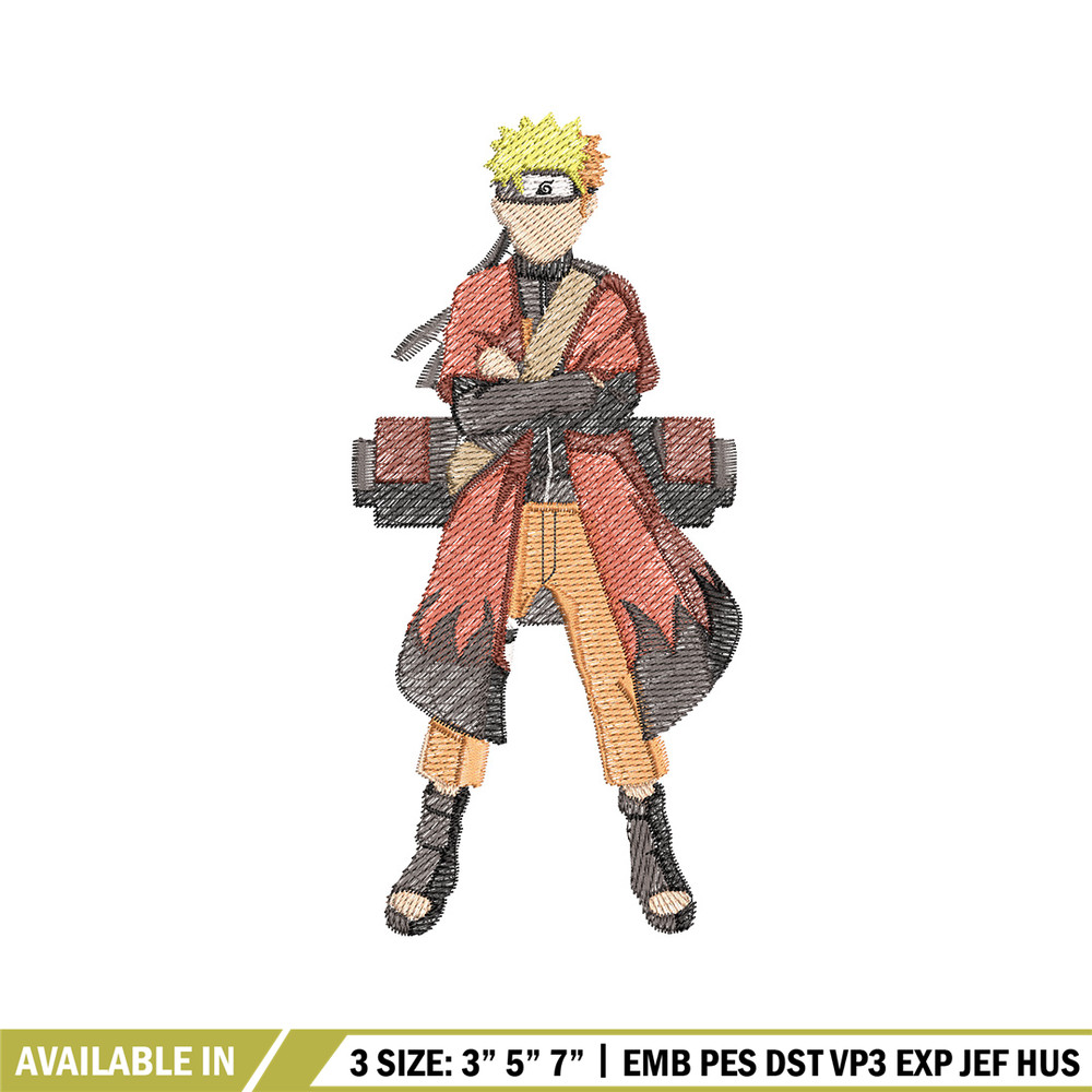Naruto sage embroidery design, Naruto embroidery, Anime design, Embroidery shirt, Embroidery file, Digital download.jpg