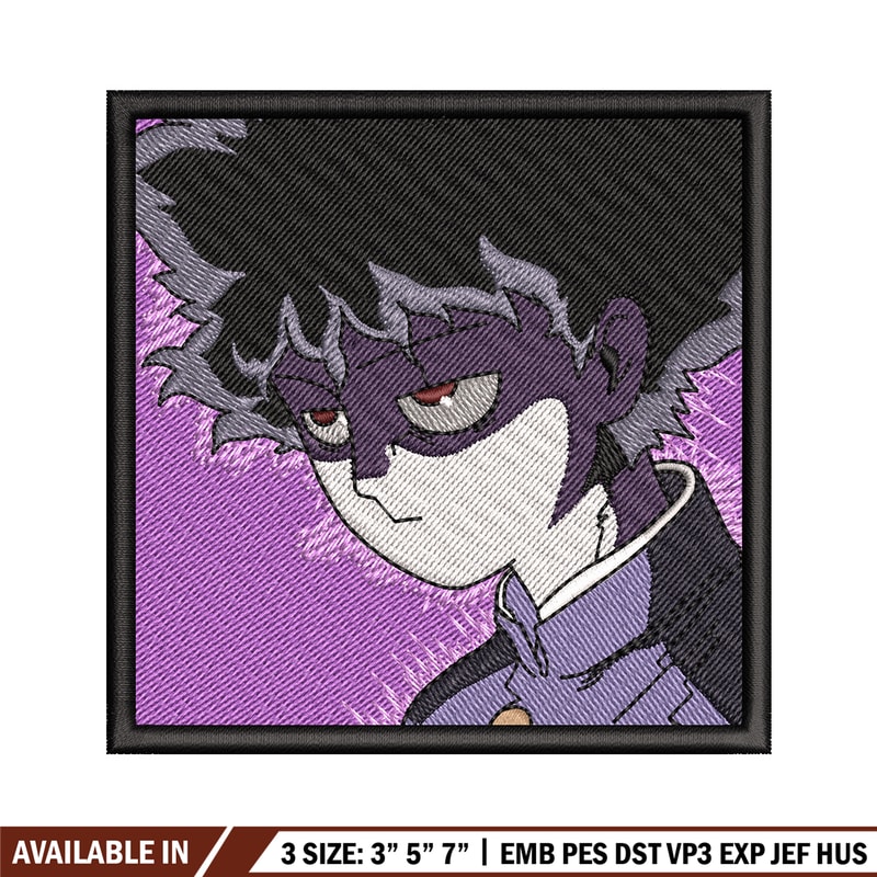 Mob 100 embroidery design, Mob psycho embroidery, Anime design, Embroidery shirt, Embroidery file, Digital download.jpg