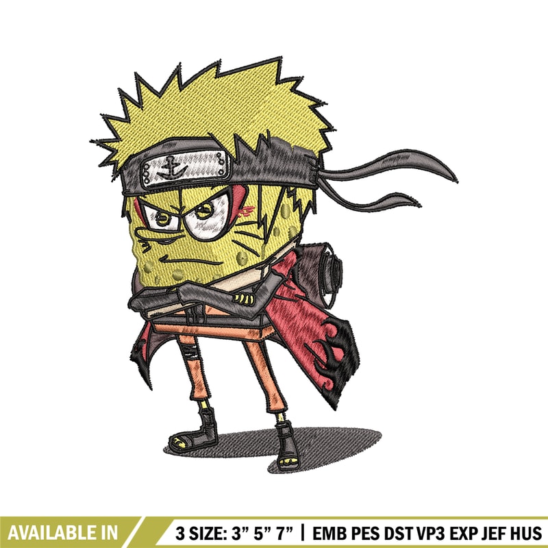 Naruto spongebob breathing embroidery design, Naruto embroidery, logo shirt, anime design, anime shirt, Digital download.jpg