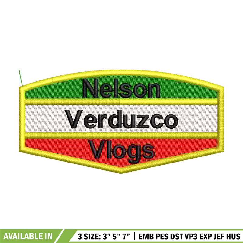 Nelson verduzco vlogs logo embroidery design, logo embroidery, Embroidery shirt, logo design, Digital download..jpg