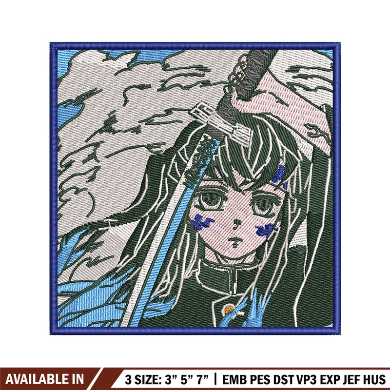 Muichiro embroidery design, Muichiro embroidery, Embroidery shirt, Embroidery file, Anime design, Digital download.jpg