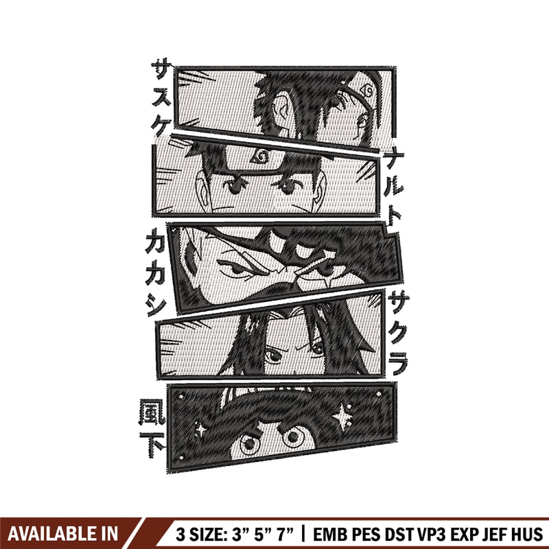 Naruto anime embroidery design, Naruto embroidery, Logo design, anime design, anime shirt, Digital download.jpg