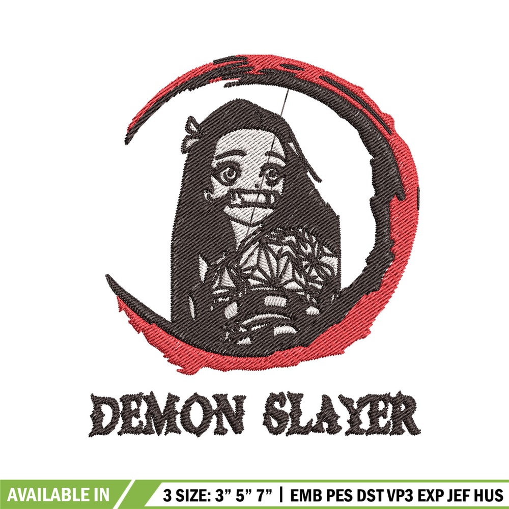 Nezuko moon embroidery design, Nezuko embroidery, Embroidery shirt, Embroidery file, Anime design, Digital download.jpg