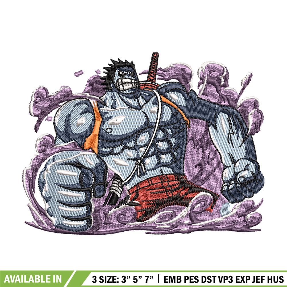 Nightmare Luffy embroidery design, One Piece embroidery, embroidery file, anime design, anime shirt, Digital download.jpg