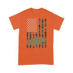 Camo American flag Hog Hunting Shirts For Men Women Wild Boar Pig Hunter T-shirt &8211 NQSD251