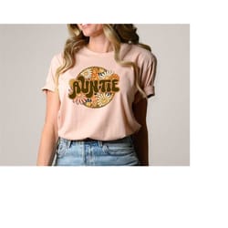 wildflowers auntie shirt for aunt shirt ,aunt christmas gift tee, for aunt flowers shirt, custom gift for aunt, family c