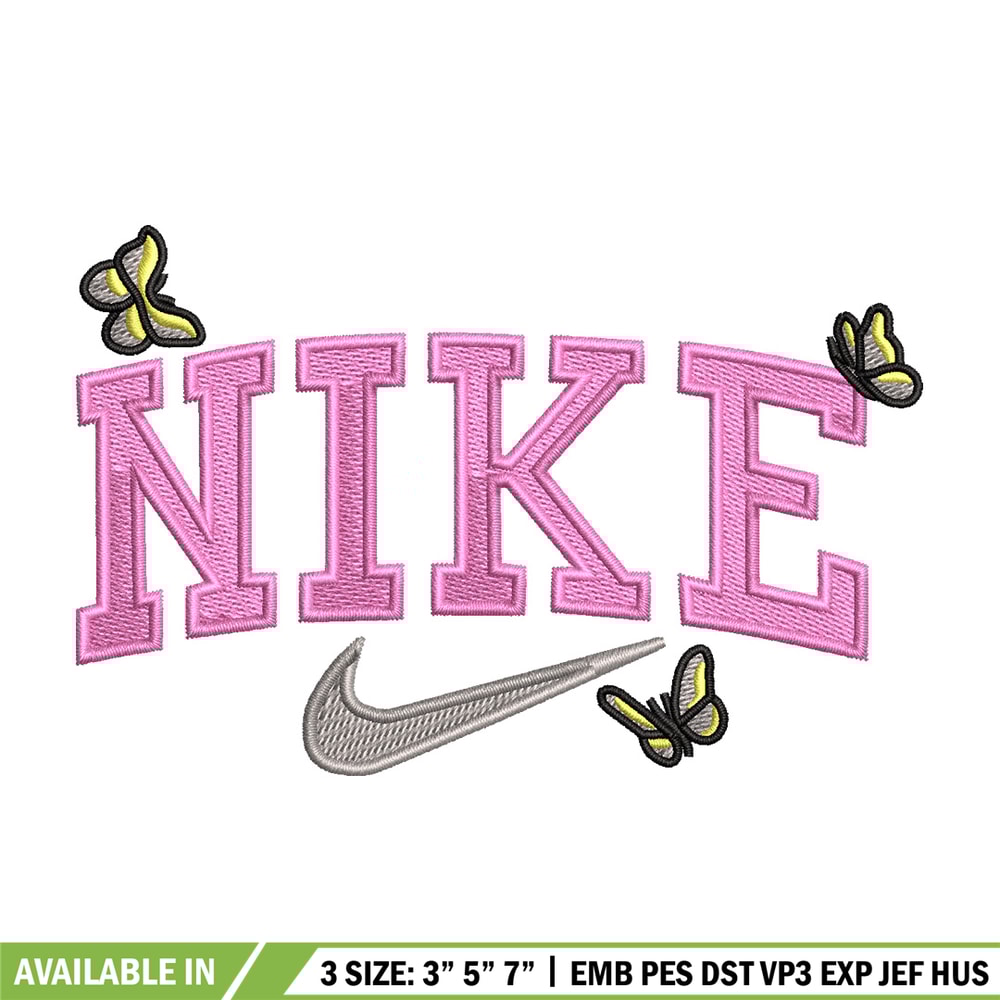Nike butterfly embroidery design, Butterfly embroidery, Nike design, Embroidery shirt, Embroidery file, Digital download.jpg