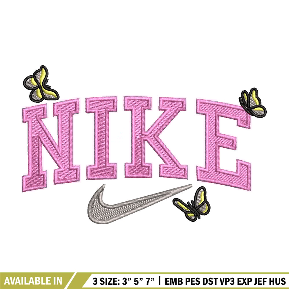 Nike butterfly embroidery design, Butterfly embroidery, Nike design, Embroidery shirt, Embroidery file, Digital download.jpg