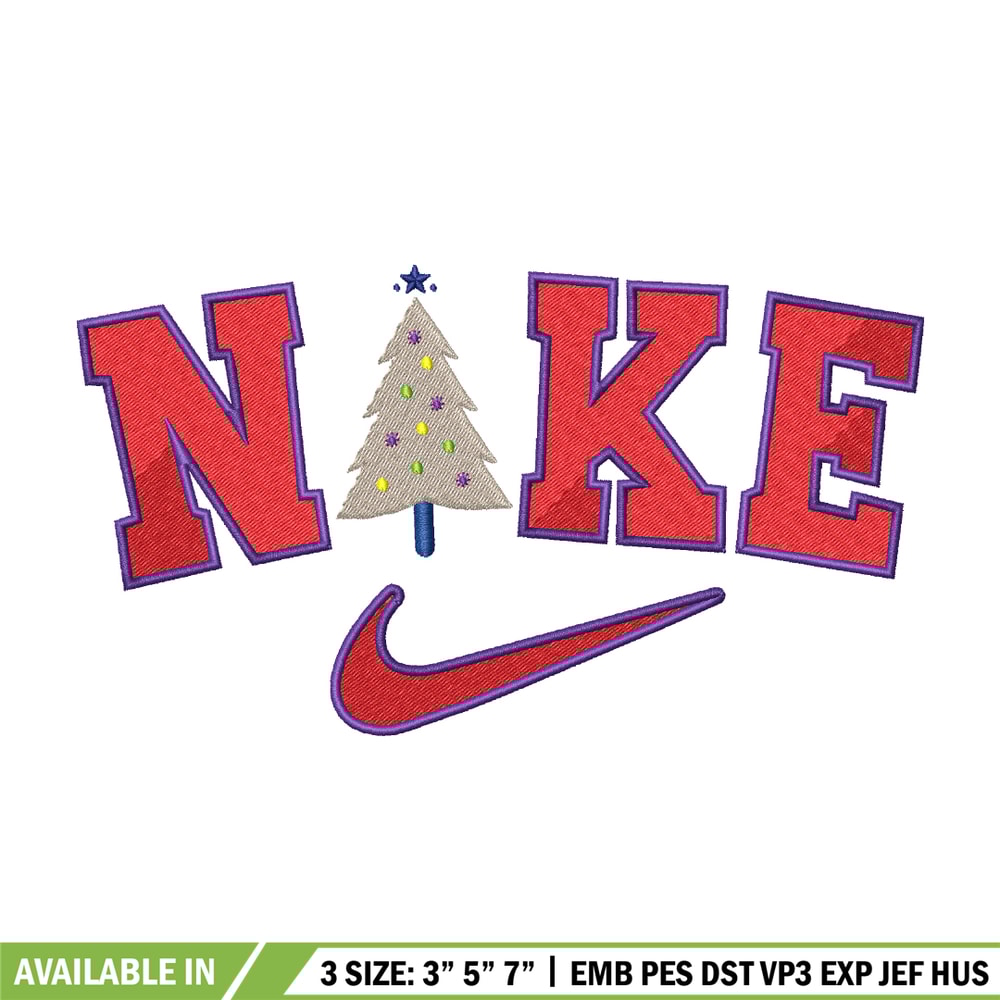 Nike christmas embroidery design, Logo embroidery, Nike design, Embroidery file, logo shirt, Instant download.jpg