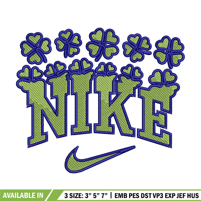 Nike flower green embroidery design, Flower embroidery, Nike design, Embroidery shirt, Embroidery file, Digital download.jpg
