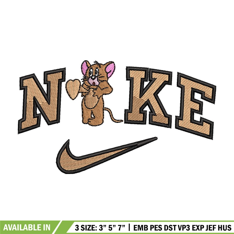 Nike jerry embroidery design, Jerry embroidery, Nike design, Embroidery shirt, Embroidery file, Digital download.jpg
