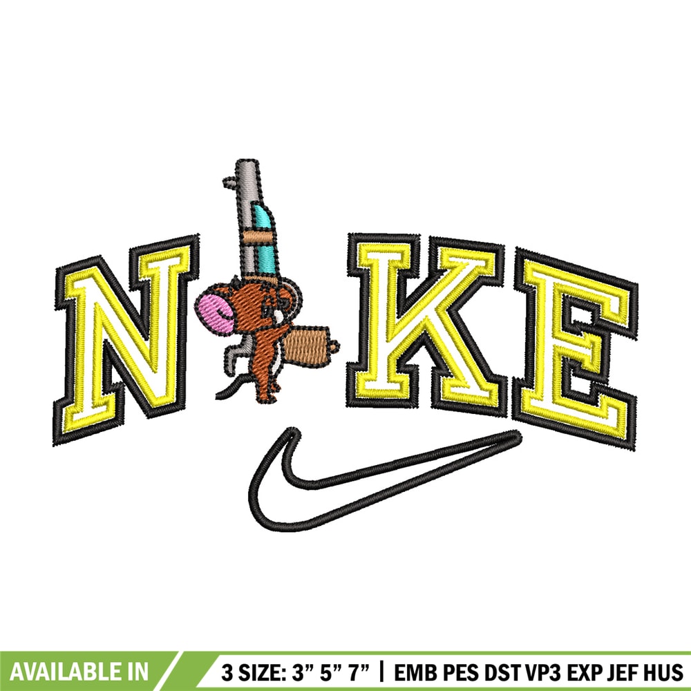 Nike jerry embroidery design, Tom jerry embroidery, Nike design, Embroidery shirt, Embroidery file,Digital download.jpg