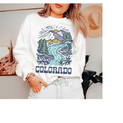 colorado crewneck sweatshirt, mountain sweatshirt, nature sweatshirt, hiking sweatshirt, outdoor sweatshirt, colorado sh