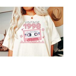 retro 1998 comfort colors shirt, 25th birthday shirt for women, disco theme 25th birthday party shirt, 25th birthday gif