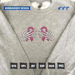 pink ribbon embroidery machine design, halloween spooky embroidery design, embroidery machine design, digital download