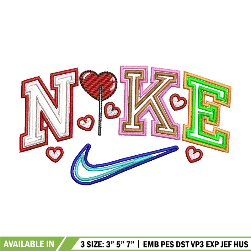 Nike red heart embroidery design, Logo embroidery, Nike design, Embroidery shirt, Embroidery file, Digital download.jpg