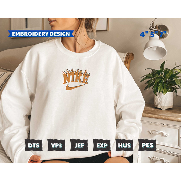 Nike embroidered sweatshirt clearance