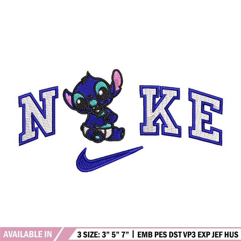 Nike stitch baby embroidery design, Stitch embroidery, Nike design, Embroidery file,Embroidery shirt, Digital download.jpg