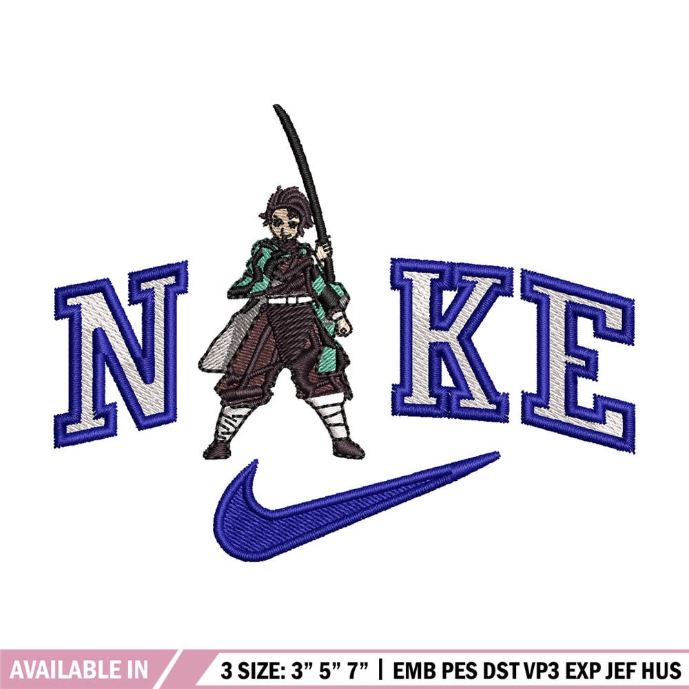 Nike tanjiro embroidery design, Nike embroidery, Anime design, Embroidery shirt, Embroidery file, Digital download.jpg