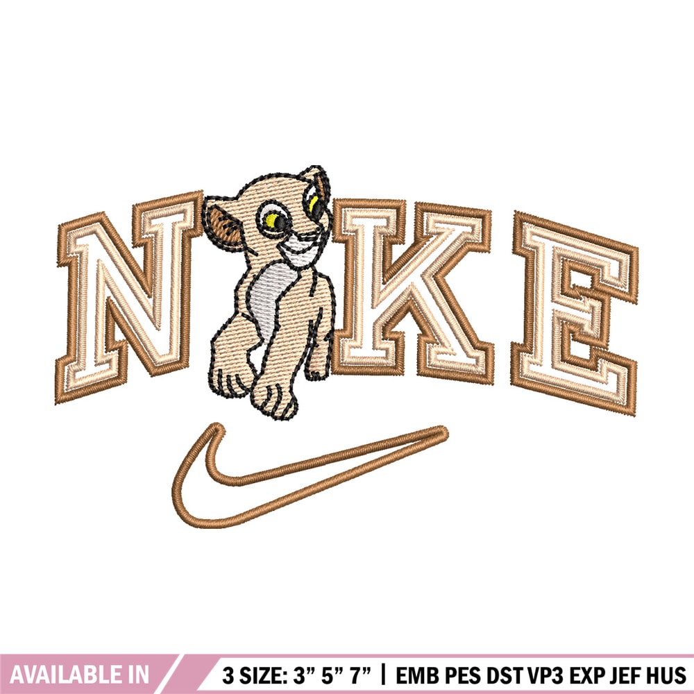 Nike tiger embroidery design, Lion king embroidery, Nike design,Embroidery file,Embroidery shirt,Digital download.jpg