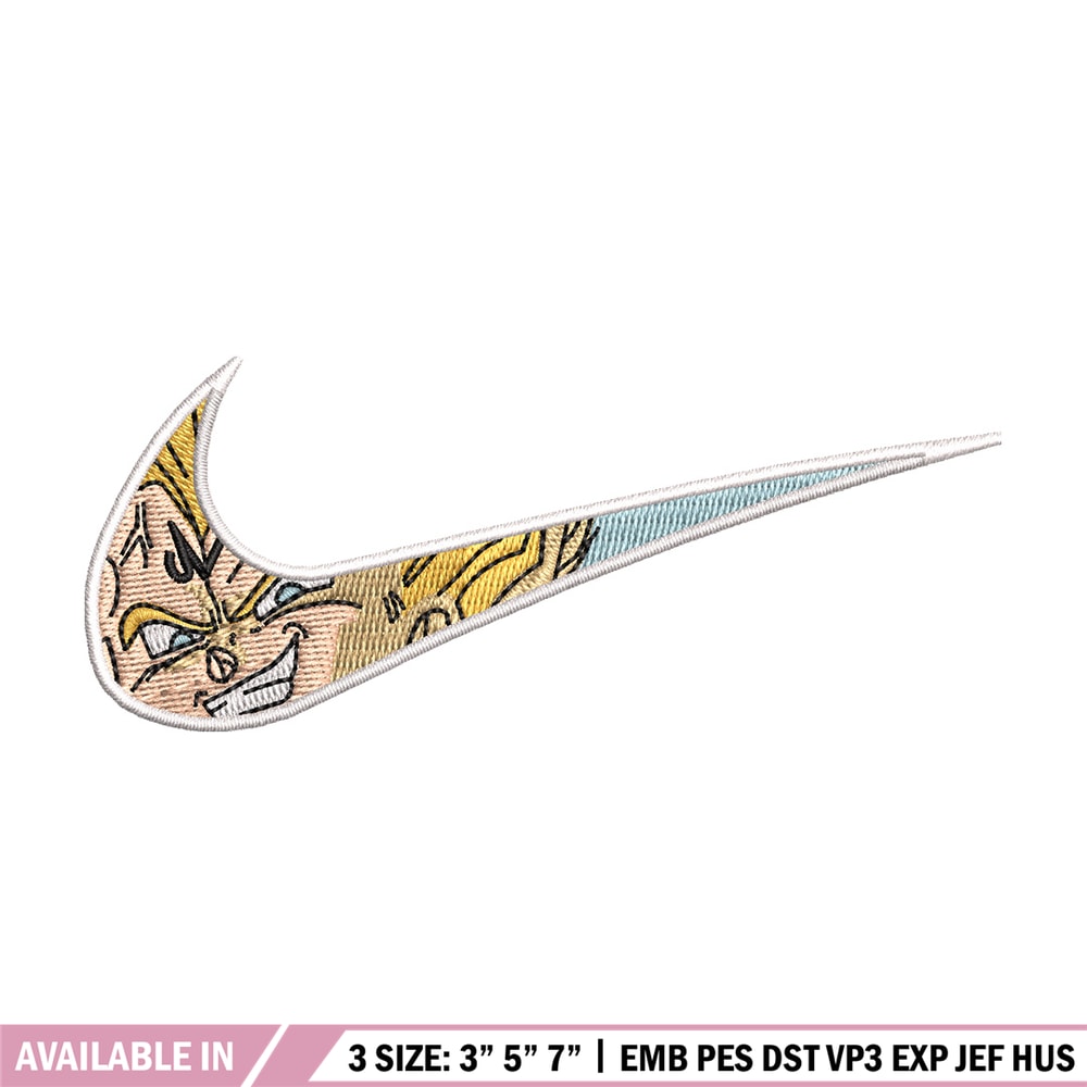 Nike vegeta embroidery design, Dragonball embroidery, Nike design, Embroidery shirt, Embroidery file, Digital download.jpg
