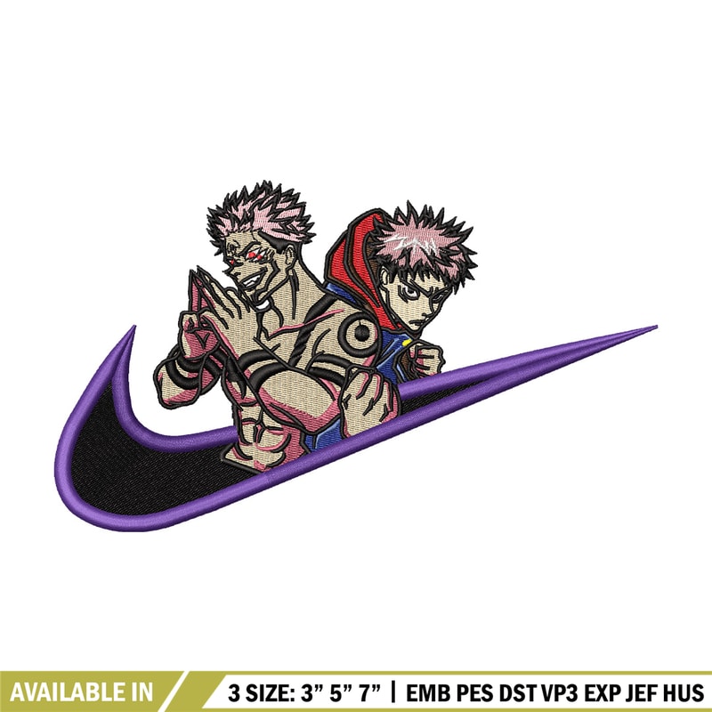 Nike sukuna embroidery design, Jujutsu embroidery, Anime design, Embroidery shirt, Embroidery file, Digital download.jpg