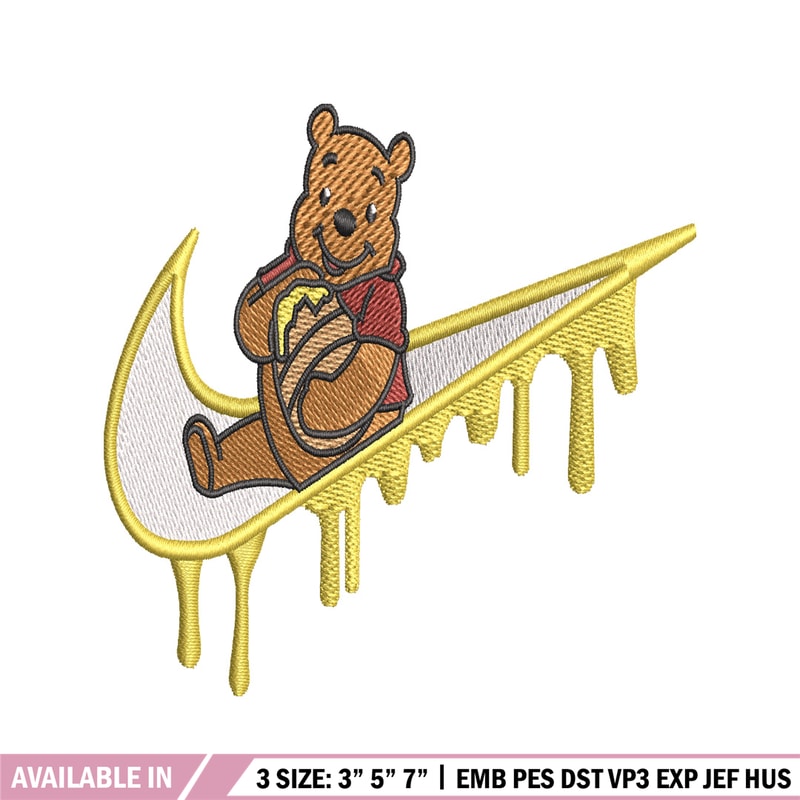 Nike Winnie the Pooh embroidery design, cartoon embroidery, Nike design, embroidery file, logo shirt, Digital download..jpg