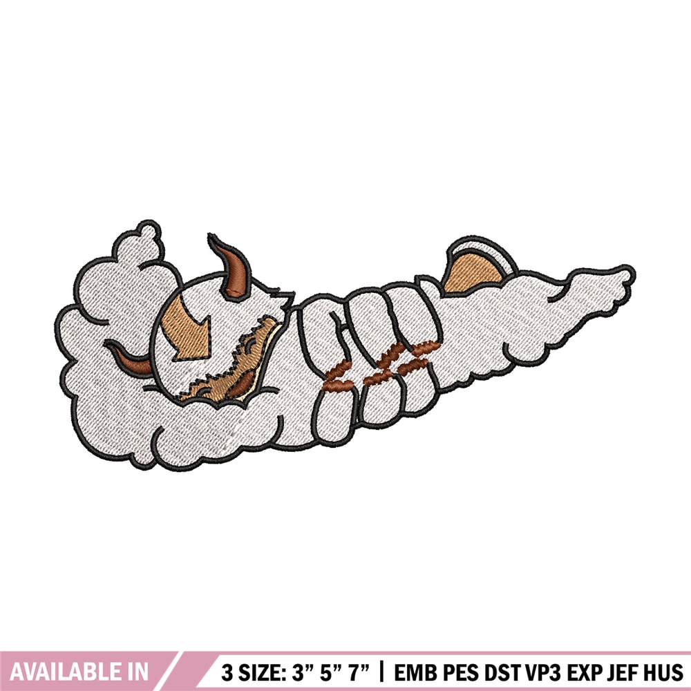 Nike x Appa embroidery design, Avatar cartoon embroidery, Nike design, cartoon design, cartoon shirt, Digital download.jpg