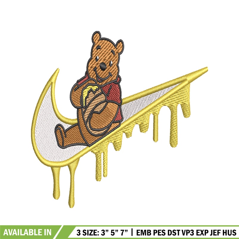 Nike Winnie the Pooh embroidery design, cartoon embroidery, Nike design, embroidery file, logo shirt, Digital download..jpg
