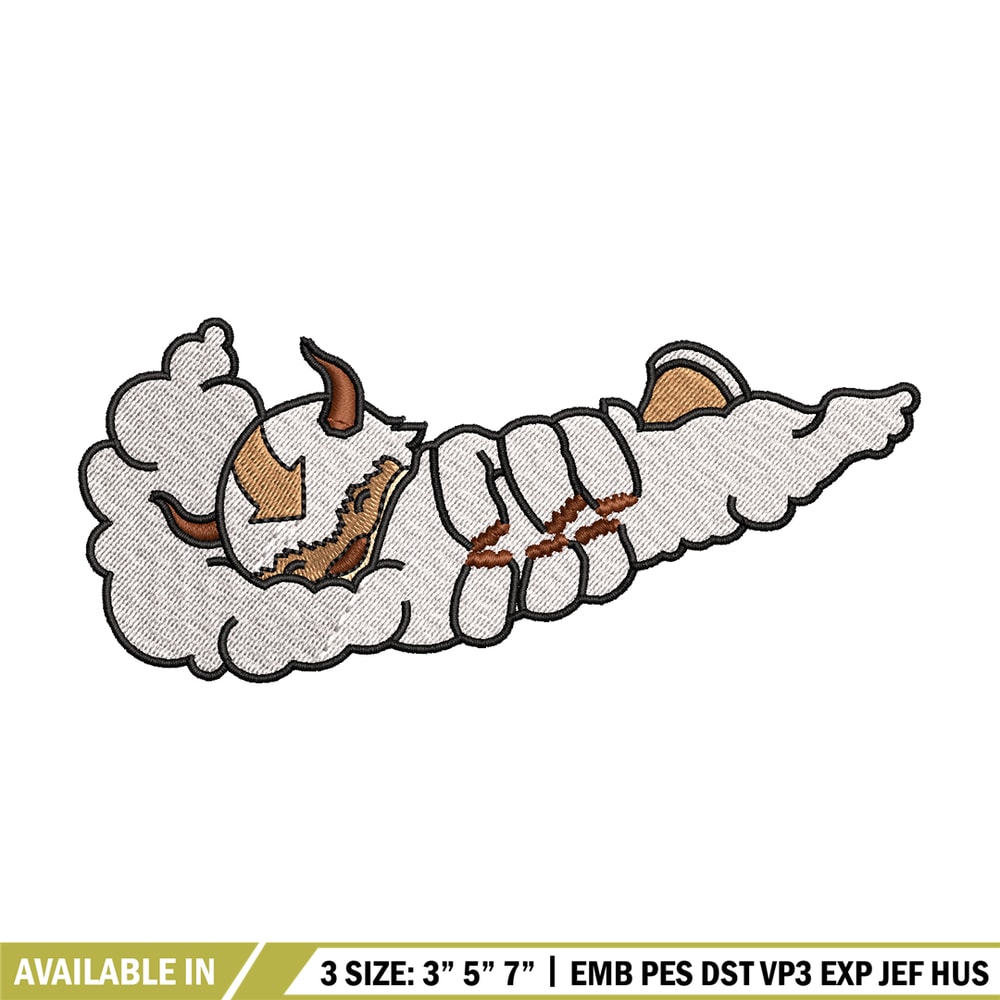 Nike x Appa embroidery design, Avatar cartoon embroidery, Nike design, cartoon design, cartoon shirt, Digital download.jpg