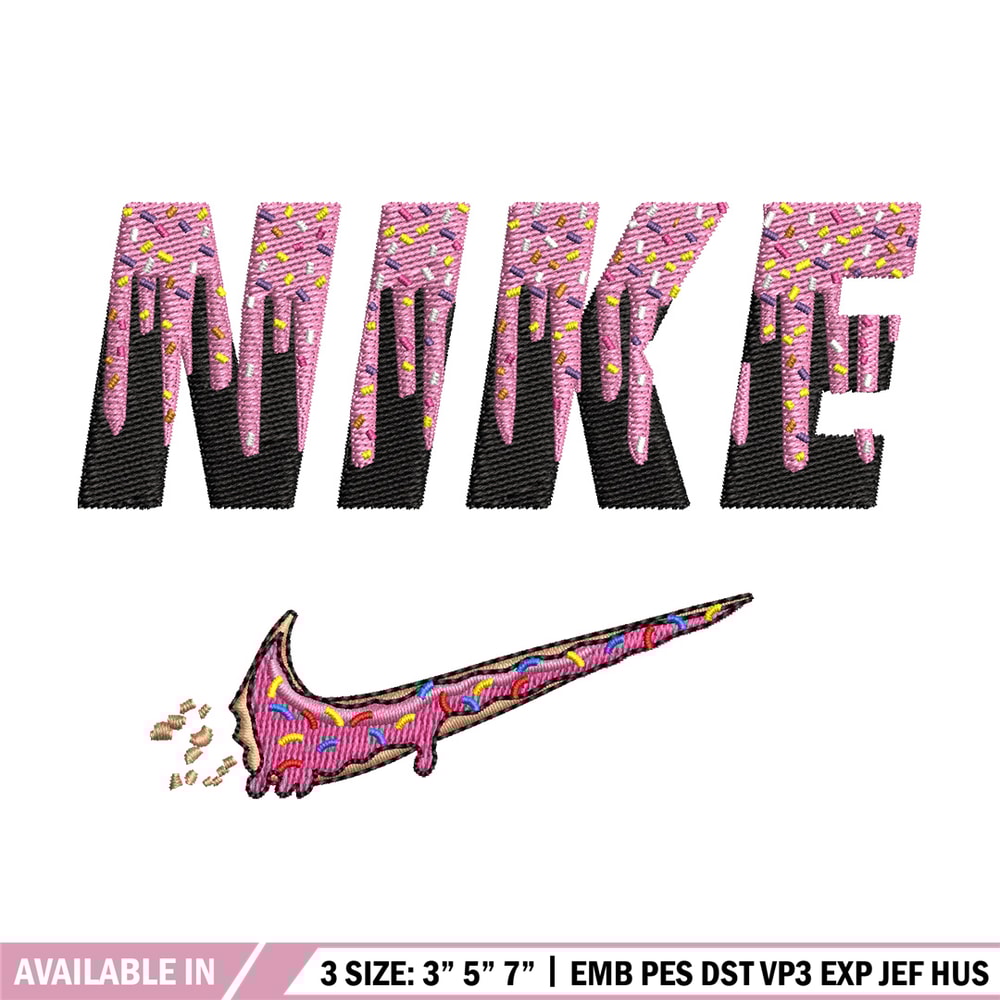 Nike x donnut embroidery design, Donut embroidery, Nike design, Embroidery shirt, Embroidery file, Digital download.jpg