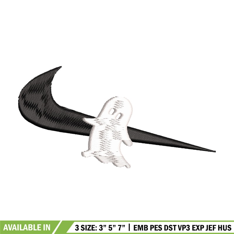 Nike x ghost embroidery design, Horror embroidery, Nike design, Embroidery shirt, Embroidery file,Digital download.jpg