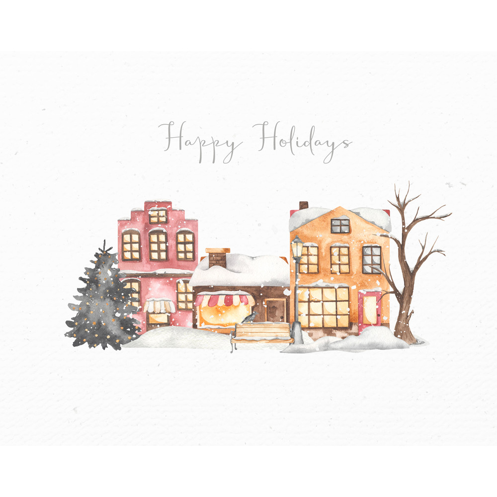 5 Winter city watercolor Happy Holidays.jpg
