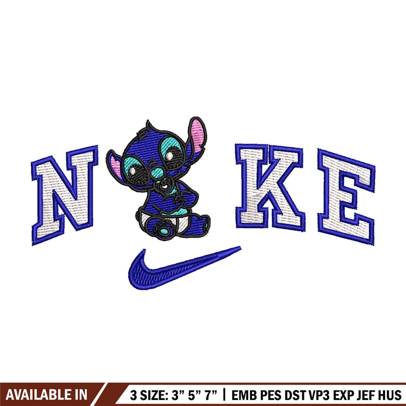Nike stitch baby embroidery design, Stitch embroidery, Nike design, Embroidery file,Embroidery shirt, Digital download.jpg