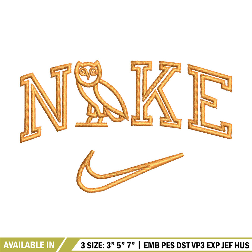Nike x owl embroidery design, Owl embroidery, Nike design, Embroidery file, Embroidery shirt, Digital download.jpg