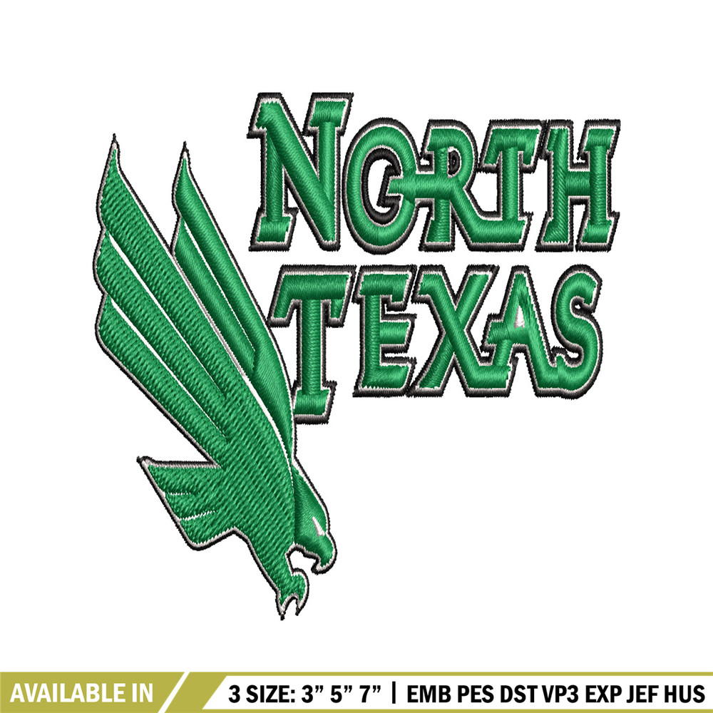 North Texas Mean Green embroidery, North Texas Mean Green embroidery, logo Sport, Sport embroidery, NCAA embroidery..jpg