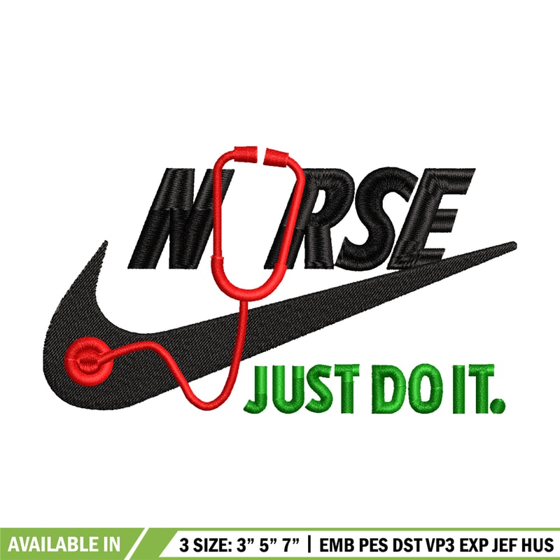 Nurse Nike embroidery design, Nurse Nike embroidery, Nike design, Embroidery file, logo shirt, Instant download.jpg