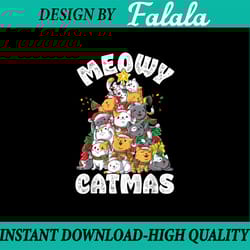 merry catmas png, funny christmas png, holiday crewneck, meowy christmas, cute cat png for sublimation