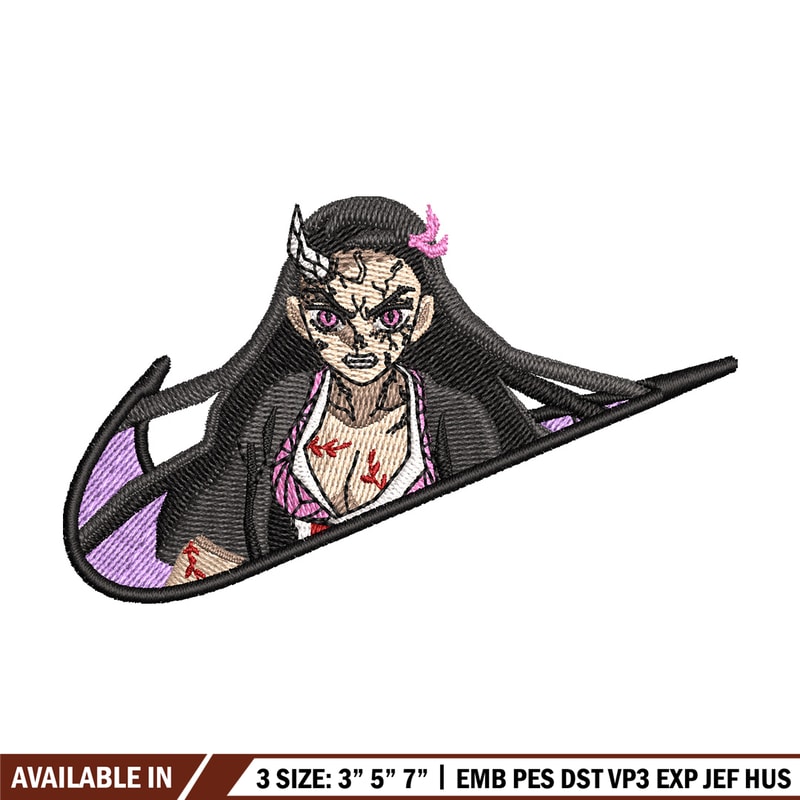 Nike x nezuko embroidery design, Nezuko embroidery, Nike design, Embroidery shirt, Embroidery file, Digital download.jpg