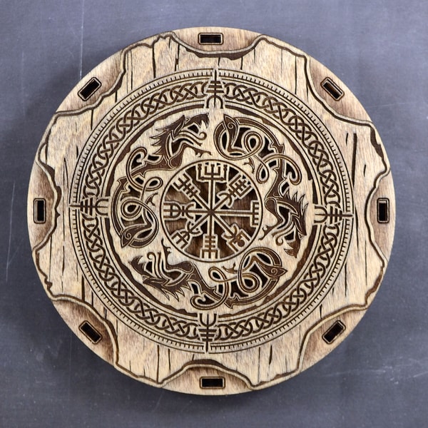 Digital laser cut file for Celtic runes set in round box, Wo | Inspire ...