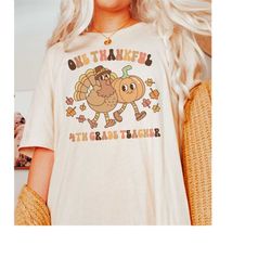 fourth grade thanksgiving teacher shirts, 4th grade fall teacher shirts, 4th grade teacher tshirt, teacher fall shirt, t