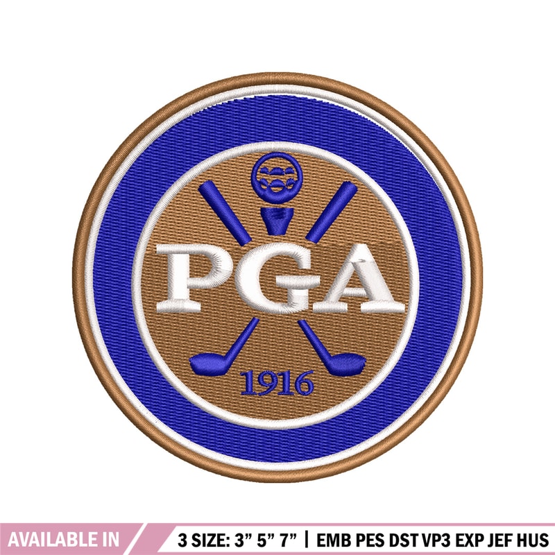 Pga Logo embroidery design, Pga Logo embroidery, logo design, embroidery file, Golf embroidery, Digital download.jpg