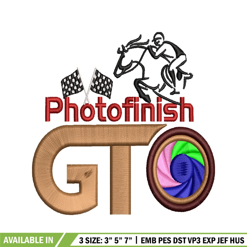 PhotoFinish embroidery design, PhotoFinish embroidery, logo design, embroidery file, logo shirt, Digital download..jpg